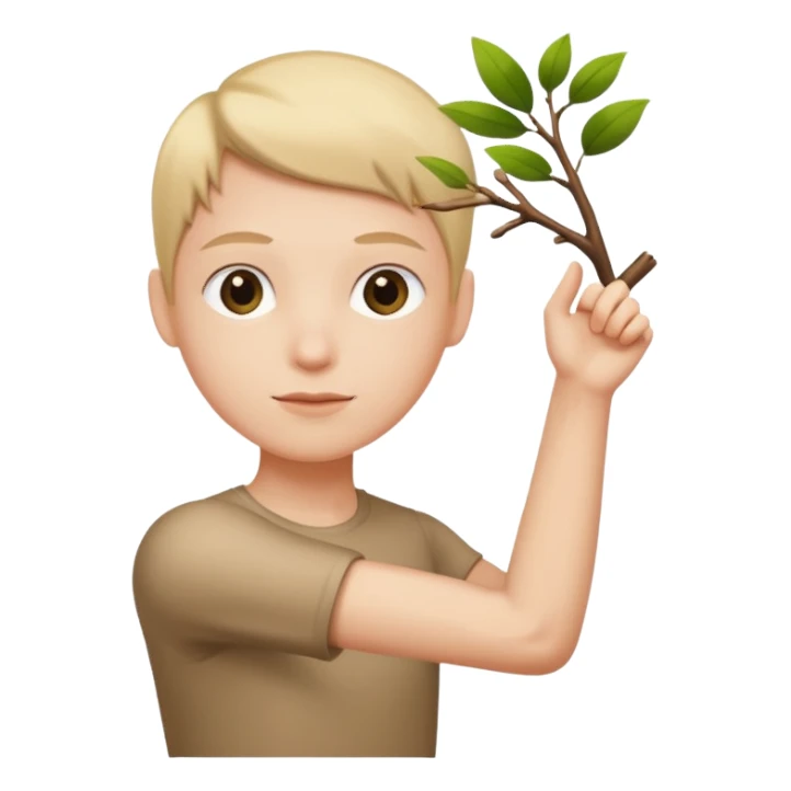 Brazo súper delgado como una rama sticker