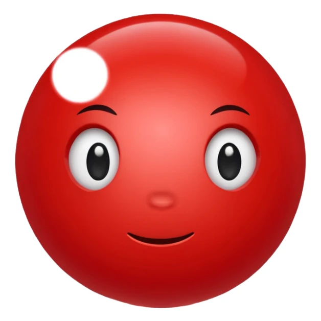 bolinha sólida vermelha para marcar início de frase sticker