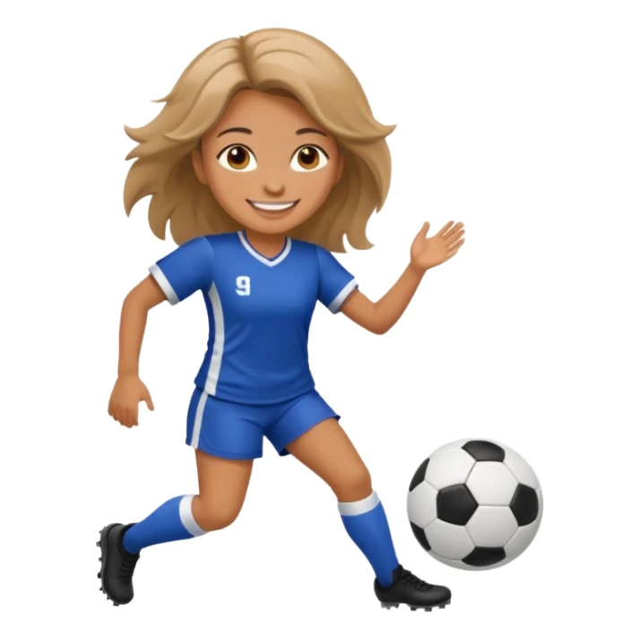 girl tha plays football sticker
