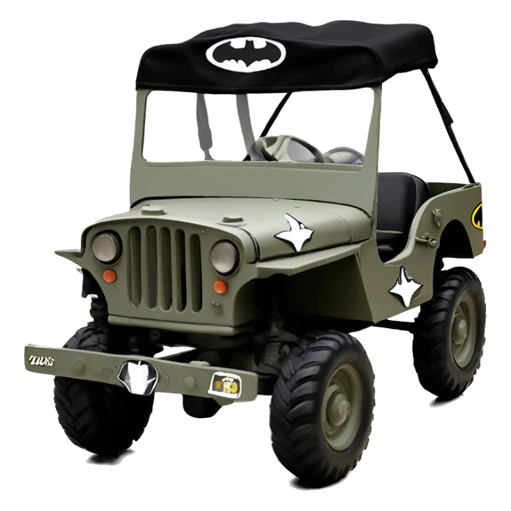 Batgirl’s 1942 Willy’s  army jeep rc car sticker