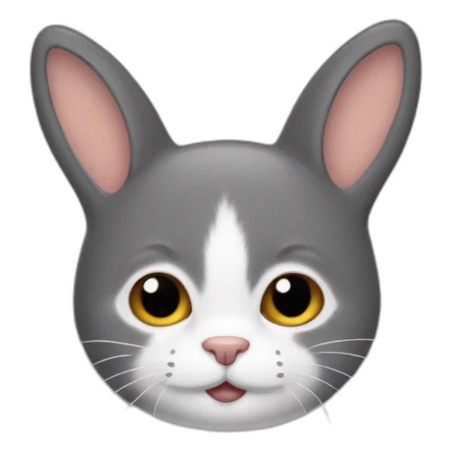 Un chat avec des oreilles de lapin sticker