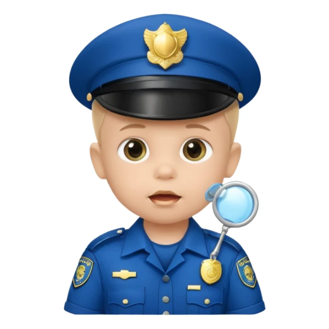 baby police with pacifier sticker