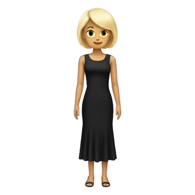 minimalistic black dress sticker