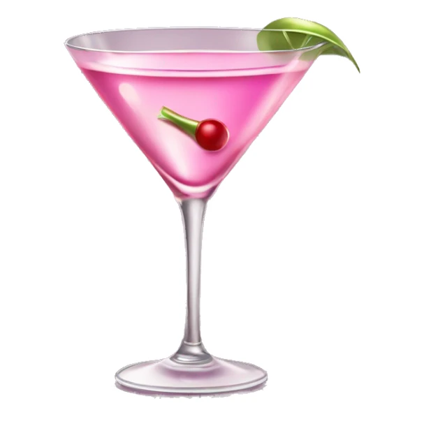 Elegant pink martini in glass  sticker