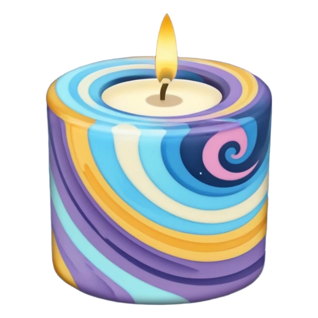 Aesthetic Day And Night Sky scented Candle sticker