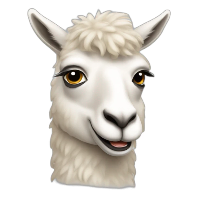 A Happy, tired, motivated and excited lama sticker