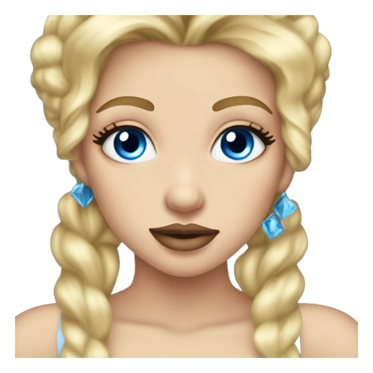 Blonde blue eyes princess big lips big lashes sticker