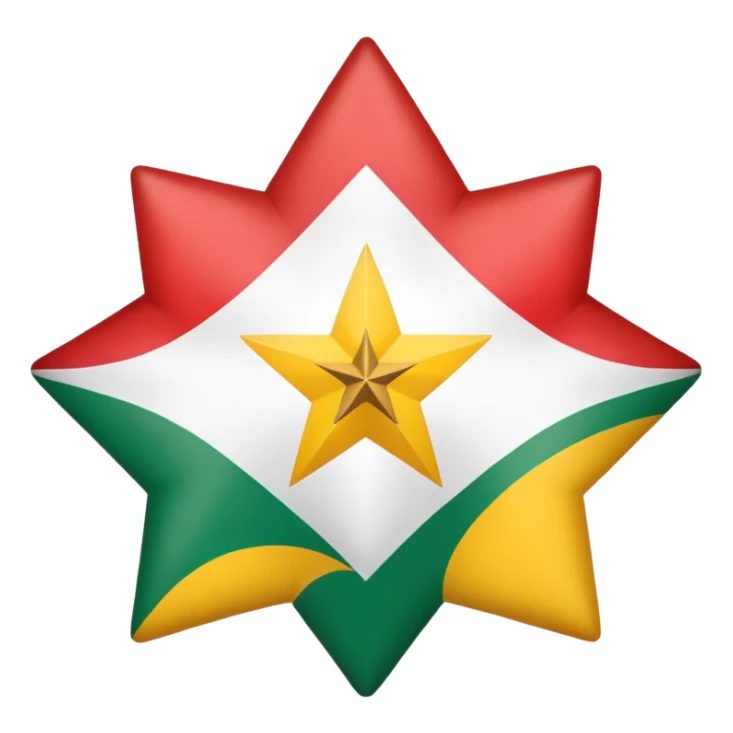 Kurdistan flagged  with one star sticker