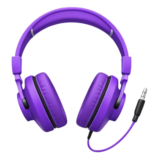 purple open journal with purple headphones on top sticker