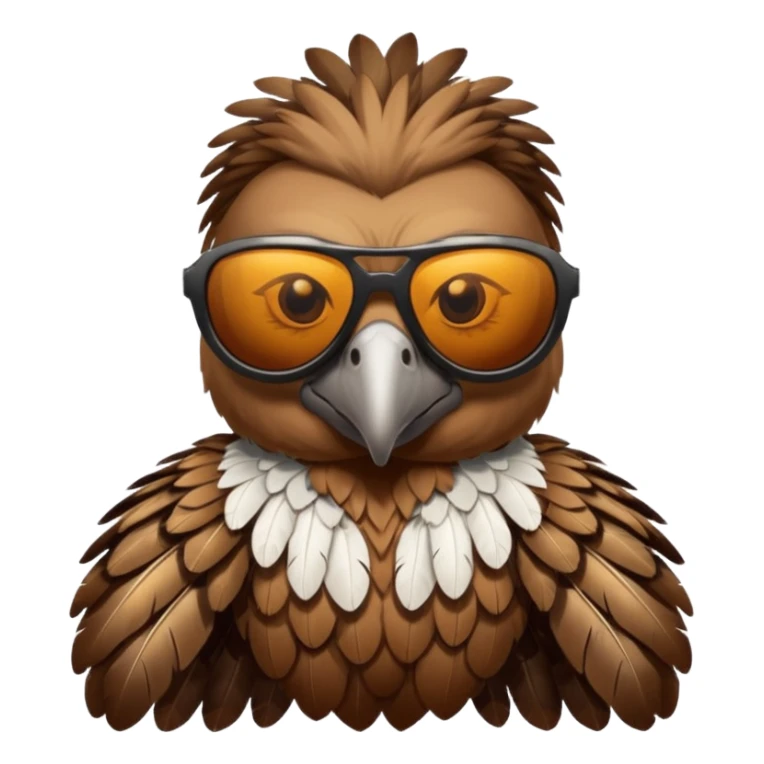 vulture wearing reflective sunglasses sticker