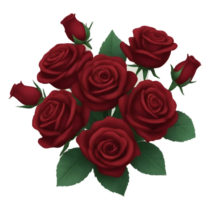 Bouquet of dark red roses sticker