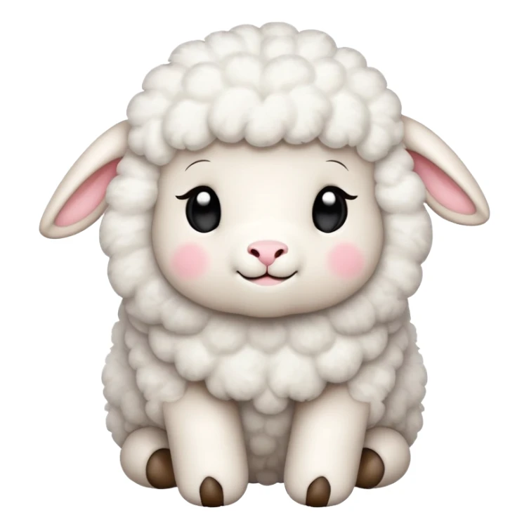 Little Lamb with many love emoji  sticker