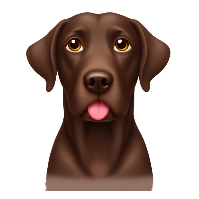 Chocolate lab with heart eyes sticker