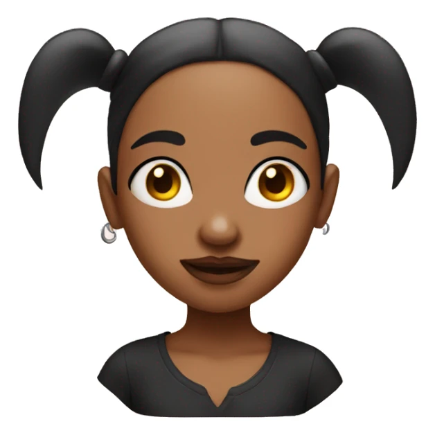 Girl with nose and eyebrow piercings  sticker