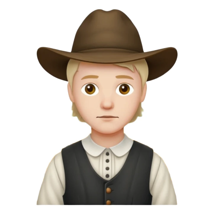 Puritan farmer male sticker