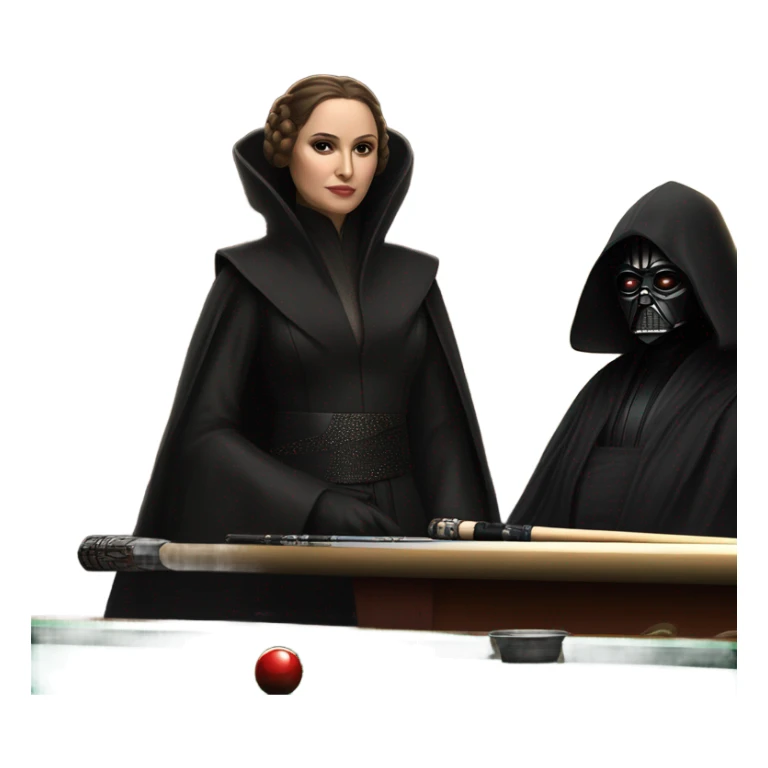 Padme amidala playing pool against darth sidius sticker