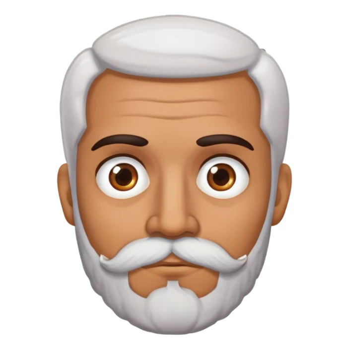 mexican man brown eyes with salt and pepper beard eye rolling sticker