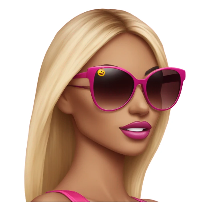 Photo of Victoria secret model posing with sunglasses  sticker