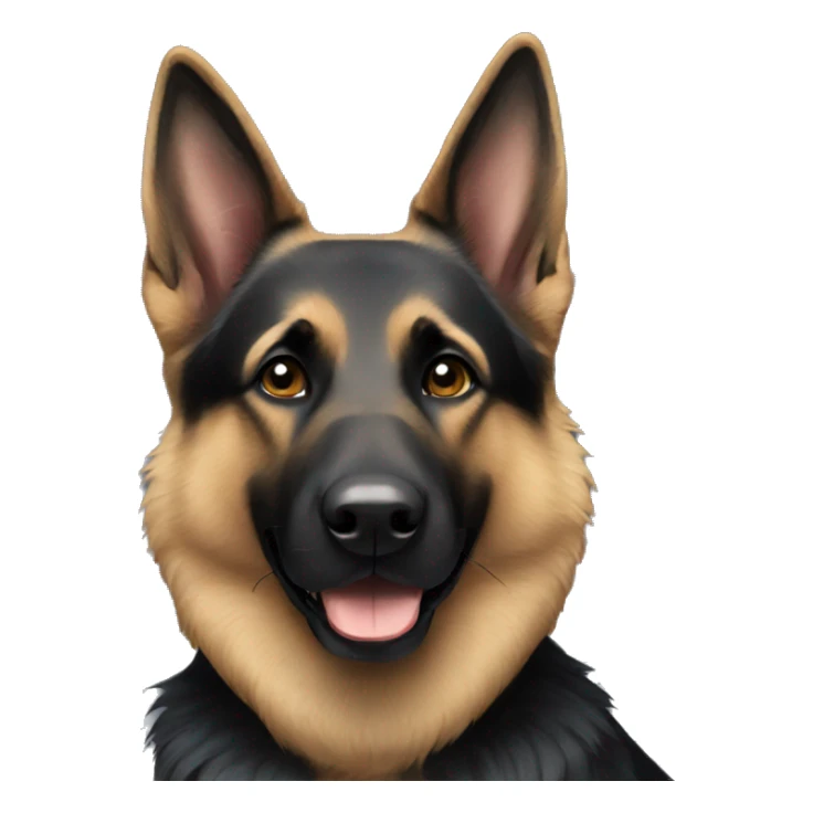 Black German shepherd  sticker