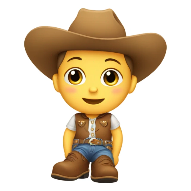 Baby wearing cowboy boots  sticker