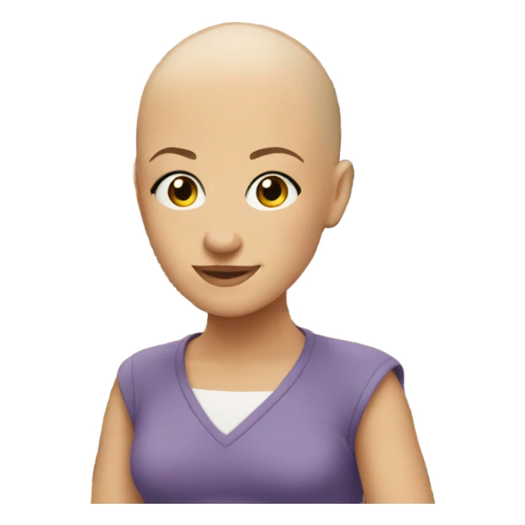 Bald girl with books sticker