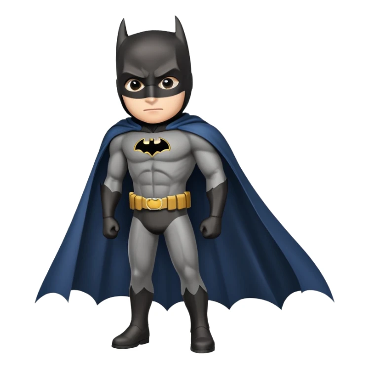 Batman superhero with cape and cowl, dark knight detective pose sticker