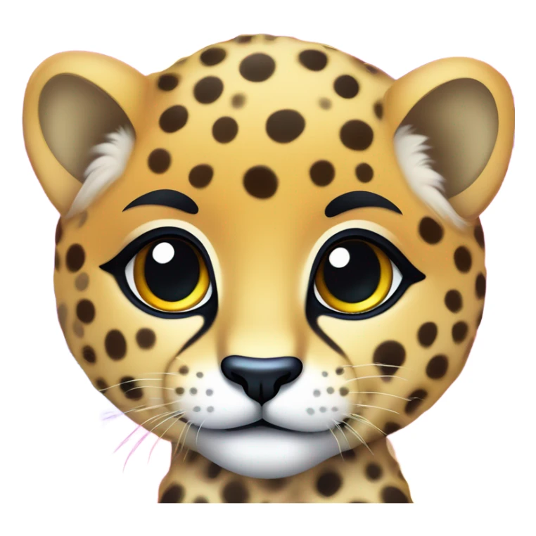 Adorable baby cheetah Lisa frank  sticker