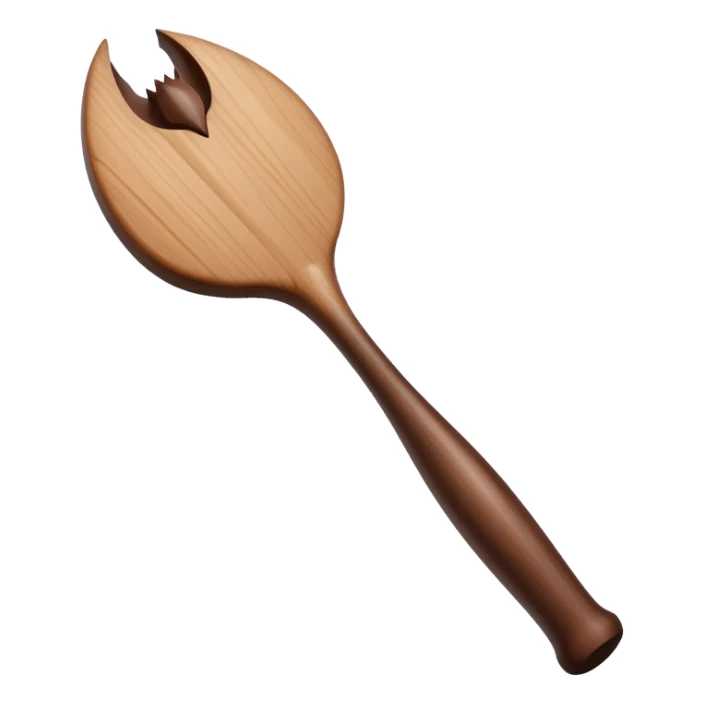 A wooden bat holing at wooden bat sticker