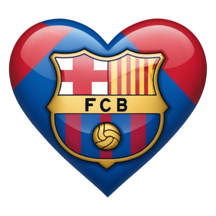 Barcelona FCB Logo in heart ❤️ sticker
