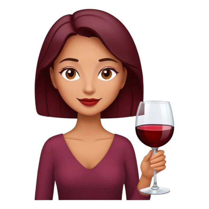 A relaxing lady with a glass of wine sticker