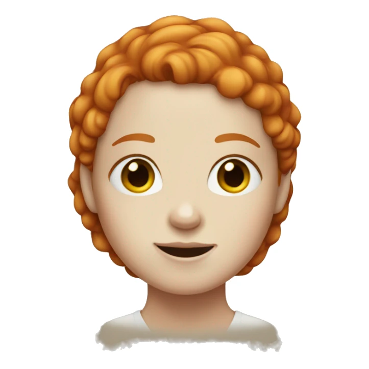 ginger girl with white skin and freckles sticker