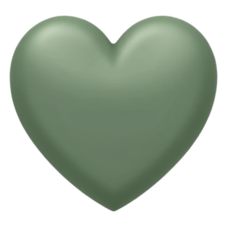 Sage green heart sticker