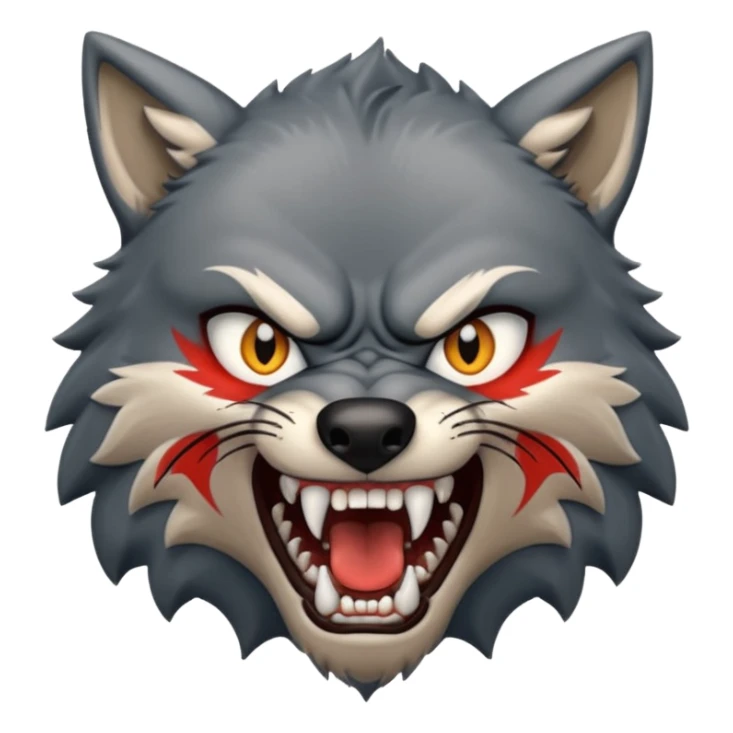 Tráeme una imagen de un lobo enojado sticker