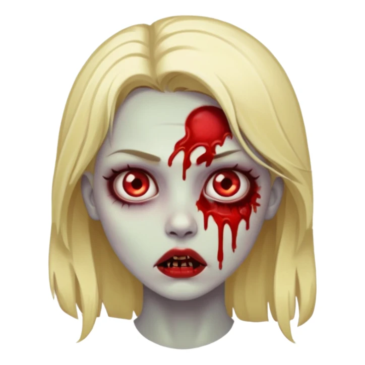 cute cruel blonde 🤗 zombie woman sticker
