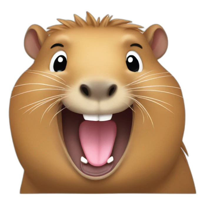 capybara laughing  sticker
