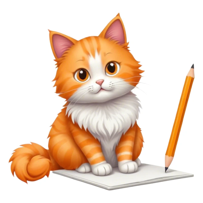 cat is drawing a picture sticker