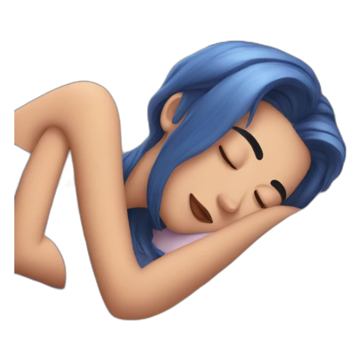 In love-sleepy-blue sticker