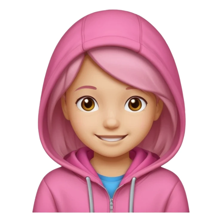 girl kid in pink hoodie sticker