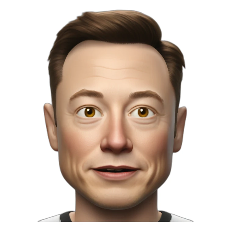 photorealistic elon musk 4k unreal engine sticker