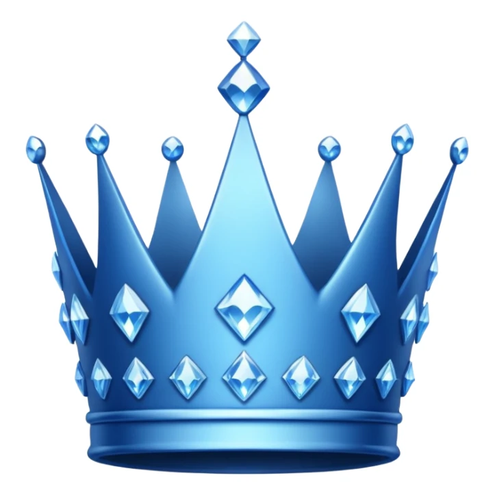 crown made of diamond blue sticker