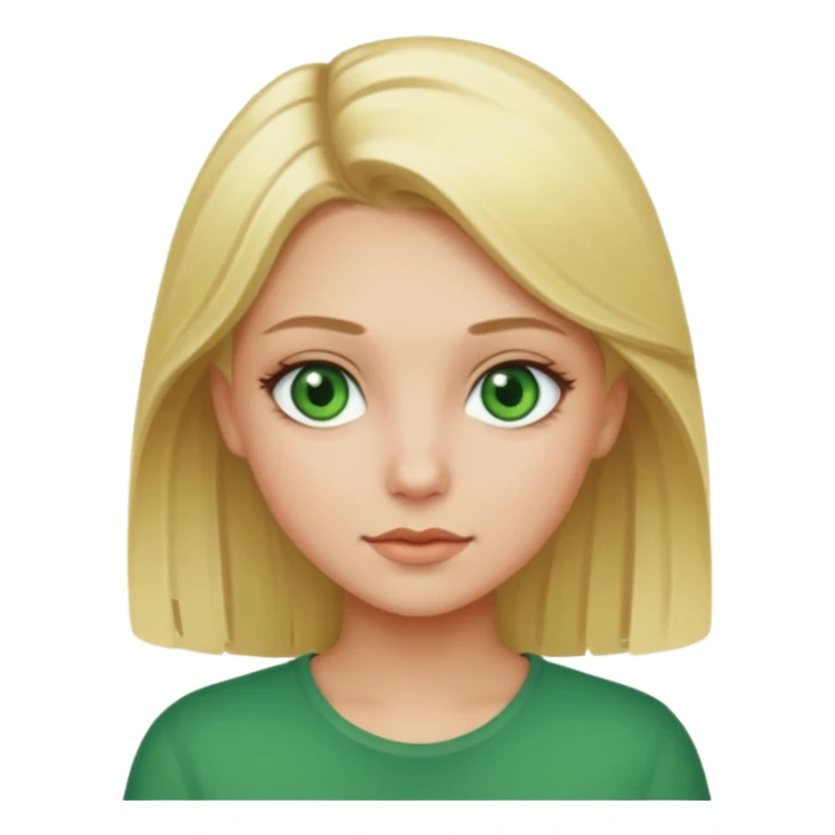 Girl blonde Green eyes sticker