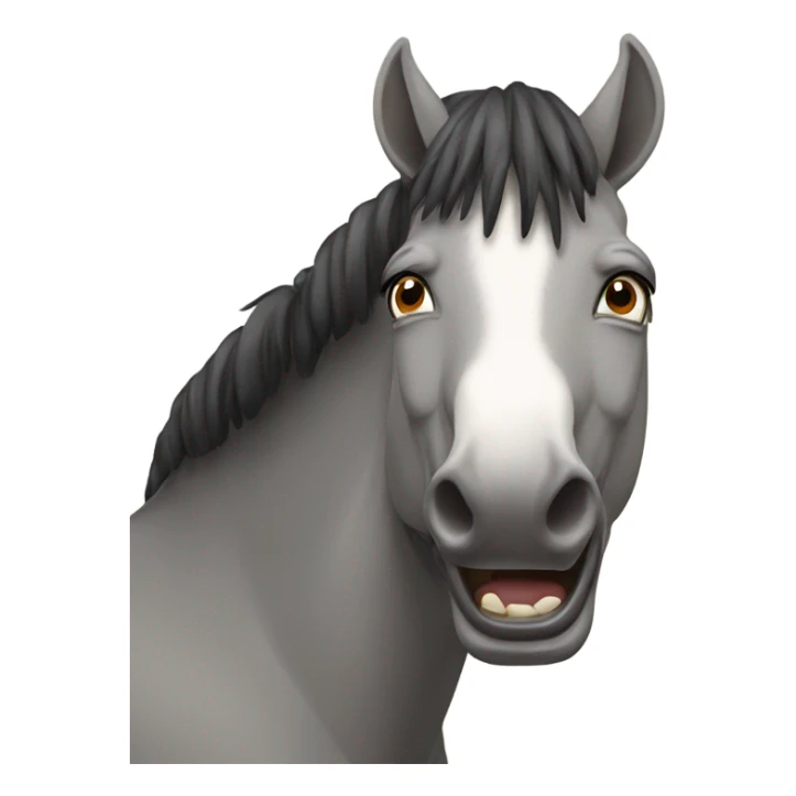 Horse scared of donkeys sticker