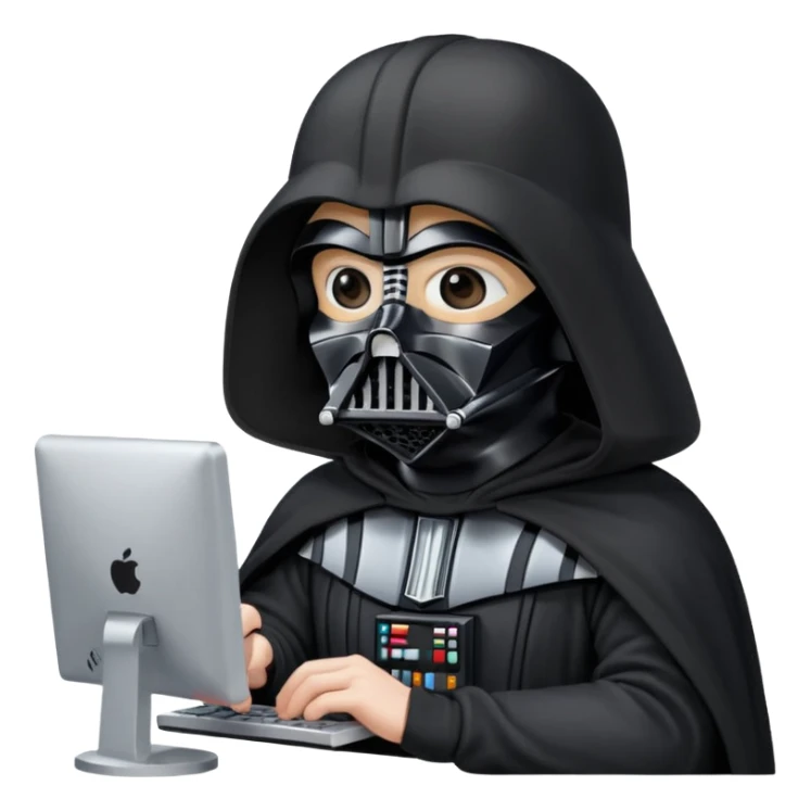 Darth Vader as a hacker sticker
