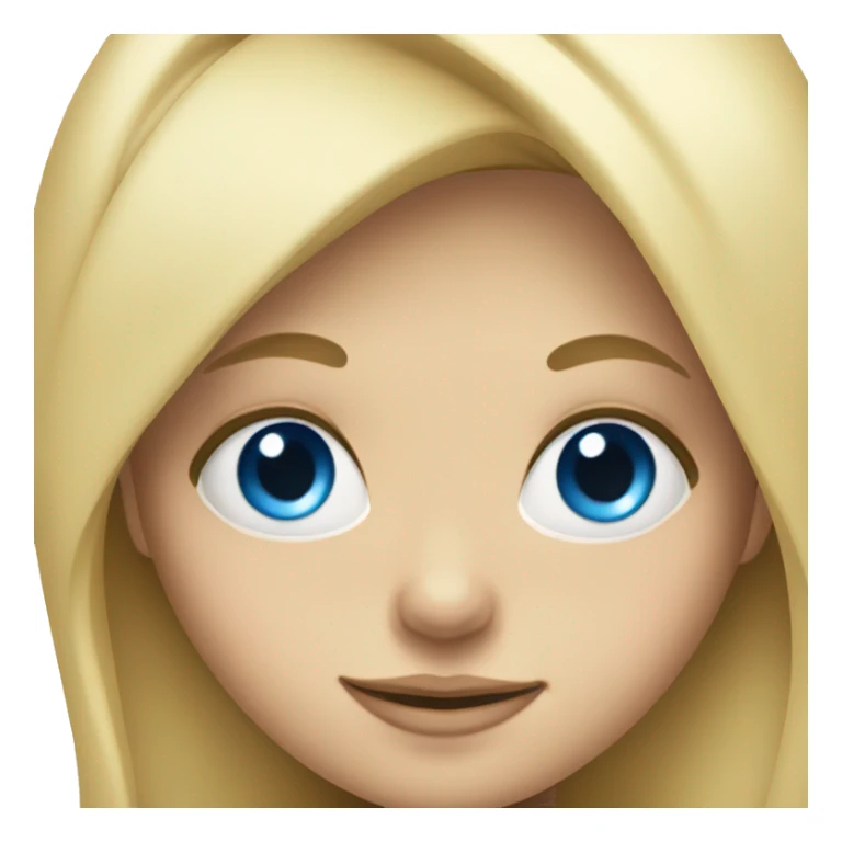 smiling blonde girl portrait and blue eyes sticker