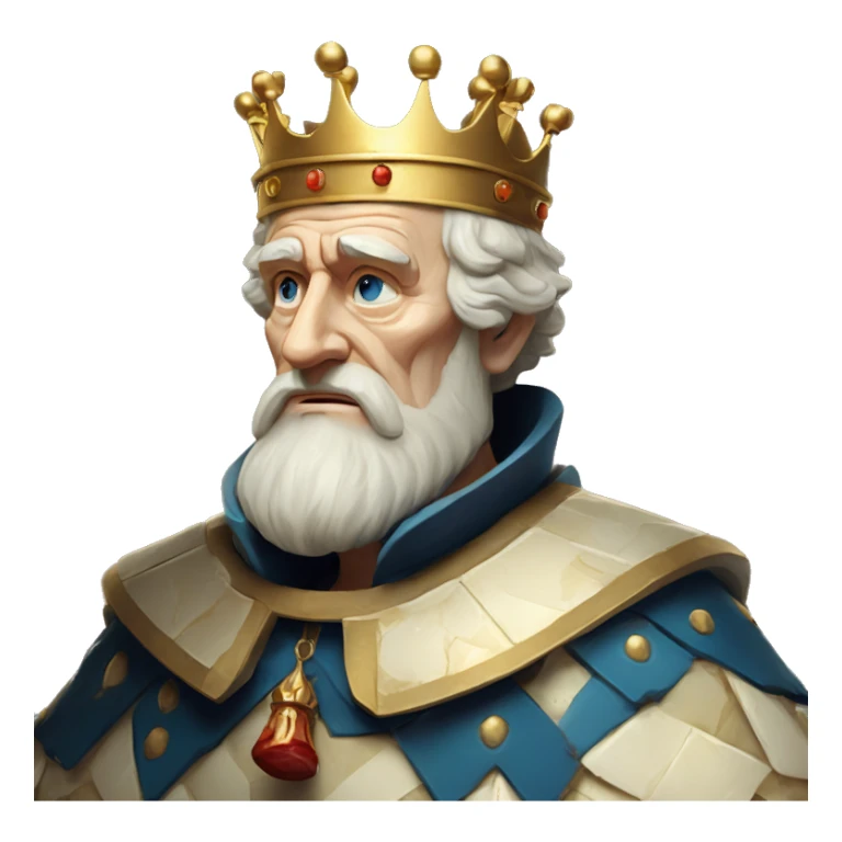 Vintage King Claudius hamlet old man big beard gold crown playing chess sticker