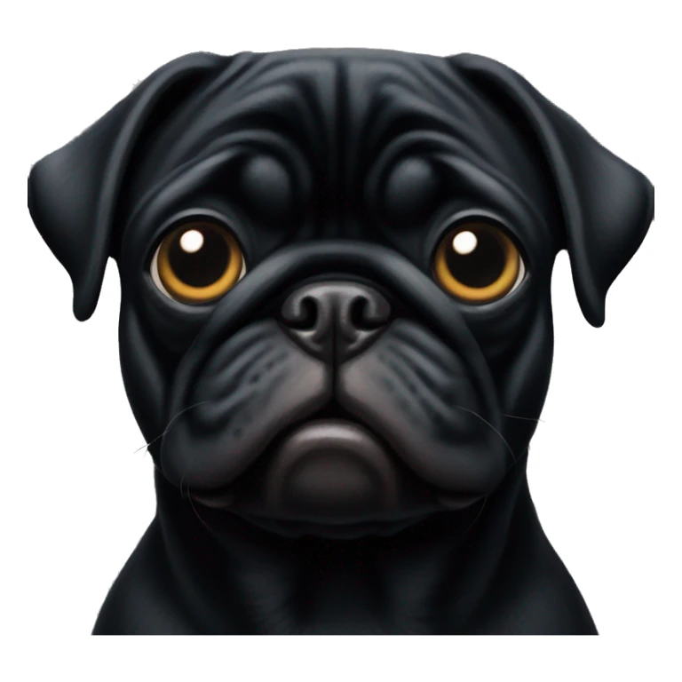 Black pug sticker
