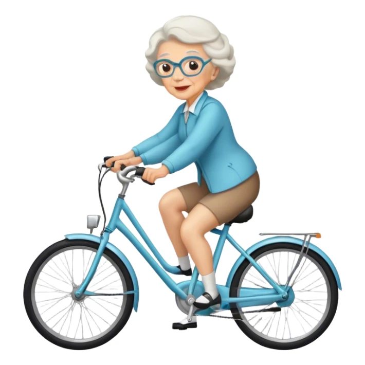 Grandma on bike sticker