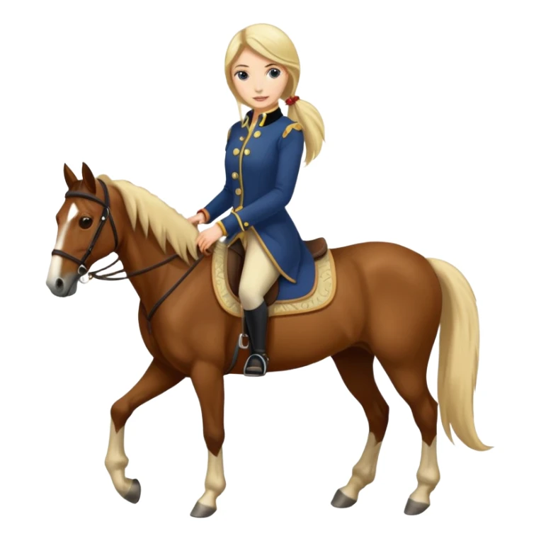 Woman with horses foot sticker