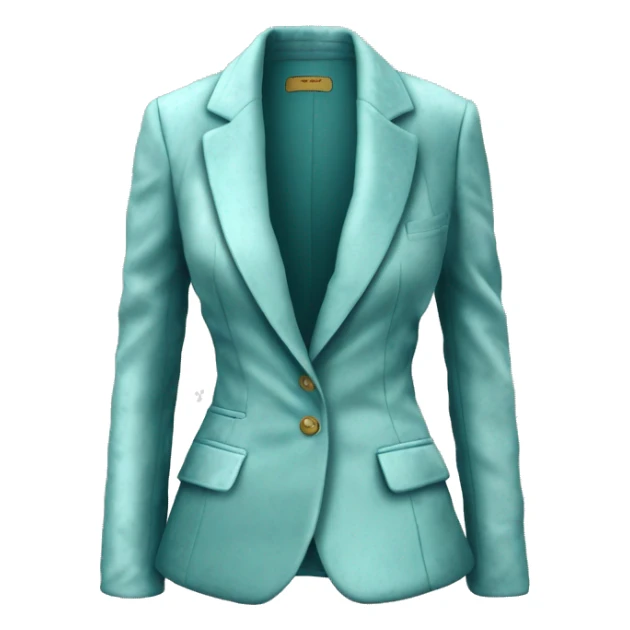 Hyper Realistic isolated velvet light robins egg blue feminine blazer jacket. sticker