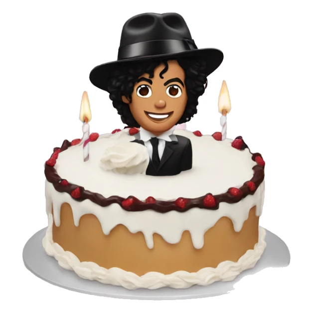 Michael Jackson as a piece of cake  sticker